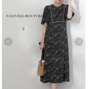 N.NATURAL BEAUTY BASIC 파이핑 원피스 S