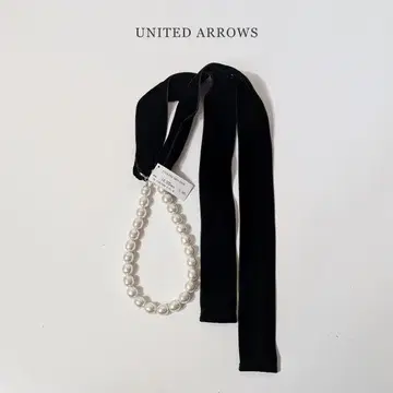 UNITED ARROWS 유나이티드 애로우즈 펄 목걸이 리본