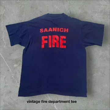 vintage fire department T셔츠 소방관 싱글 스티치