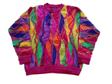 90년대 COOGI 3D 니트 쿠지 블랙 택 호주산 힙합