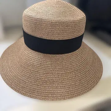 BARNEYS NEW YORK 리본 포함 밀짚모자 프리 사이즈