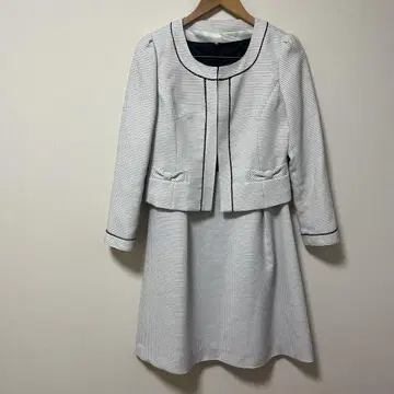 트위드 자켓 원피스 M 벨메종 노카라 셋업 수트
