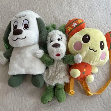 우탄 강아지 봉제 인형 백팩 3개 세트