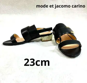 미사용급/carino/모드 에 자코모/블랙/샌들/23cm