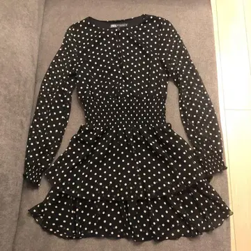 ZARA 자라 쉬폰 원피스 도트 무늬