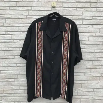 Schott 셔츠 XL 블랙 쿠바 셔츠 782-3123014