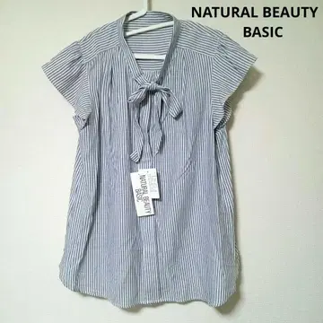 NATURAL BEAUTY BASIC 보우타이 블라우스 프렌치 슬리브