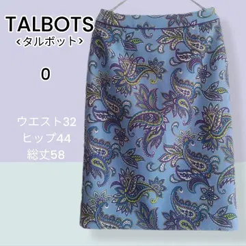 TALBOTS 탈봇 페이즐리 무늬 타이트 스커트 사이즈 0