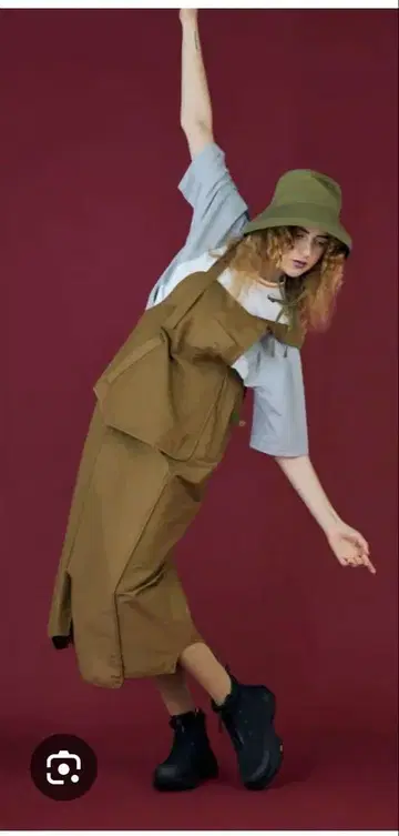 nagonstans 오버롤 스커트 M 카멜