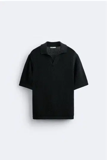 ZARA 자라 크로셰 니트 피케 셔츠 사이즈 M