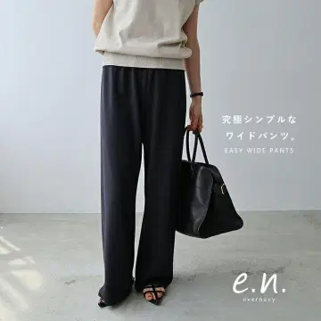 다크 네이비 와이드 팬츠