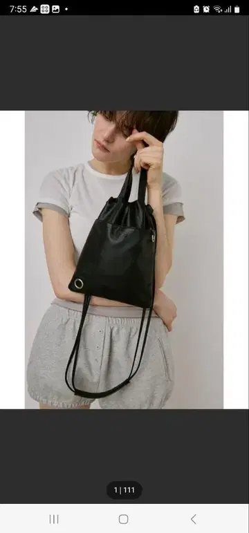 un/neu 아웃 포켓 복조리 미니 숄더백 / 경량