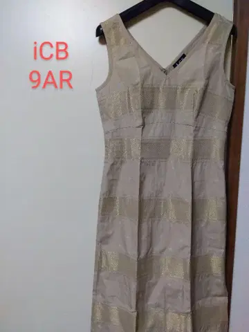 iCB 골드 슬리브리스 원피스 9AR