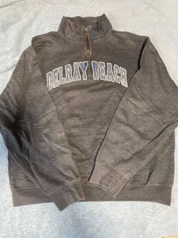 DEL RAY BEACH 하프 지퍼 맨투맨 그레이