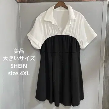새상품급 빅 사이즈 SHEIN 흑백 원피스 19호