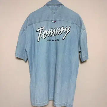 Tommy Jeans 데님 셔츠 반팔