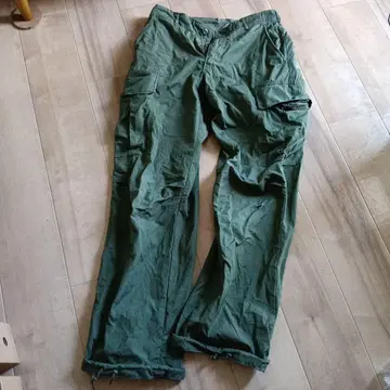 올리브 그린 팬츠 카고 팬츠 빈티지
