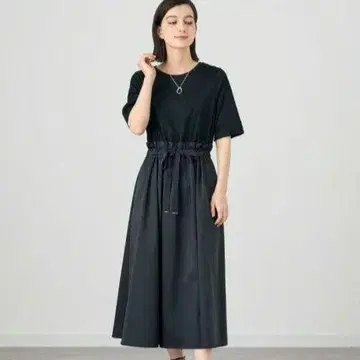미사용 아나이 2024 블랙 코튼 스무스 원피스 사이즈 38