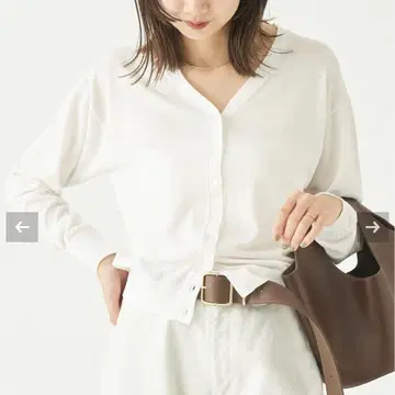 플라주 plage PLAIN V넥 가디건 화이트 시착만 한 새상품급