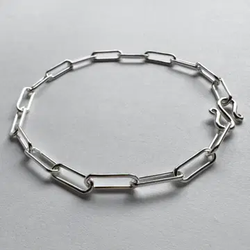 Silver925 Trombone Chain Bracelet w/Hook