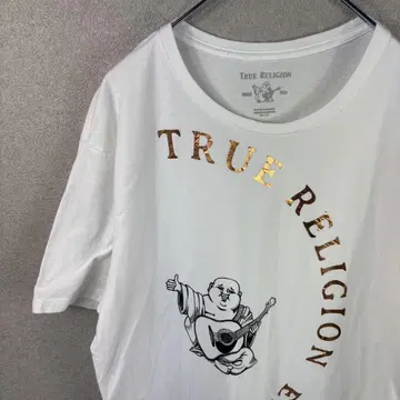 TRUE RELIGION White 빅 프린트 티셔츠 오버 사이즈 2XL