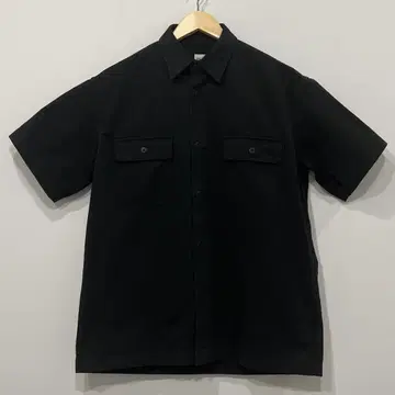 새상품급 론 헤르만 TC WORK 셔츠 M 블랙 박스 와이드 검정