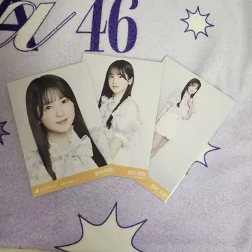 노기자카46 브로마이드 스즈키 유나 빅 보타이 블라우스 컴프