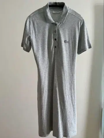 라코스테 트리플 악어 로고 패치 폴로 드레스 size 38