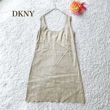 dkny [S] 베이지 슬리브리스 원피스 튜닉 길이