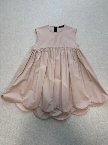 yokochan 스캘럽 헴 슬리브리스 상의 36 핑크