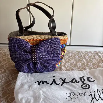 [몇 번 사용, 새상품급] 미쿠사주 mixage 바스켓백