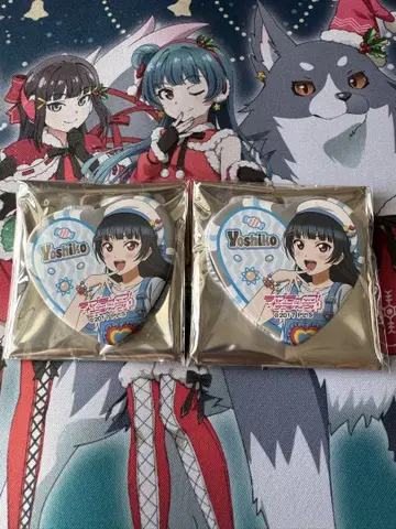 Aqours 빌리지 뱅가드 하트 캔뱃지 츠시마 요시코