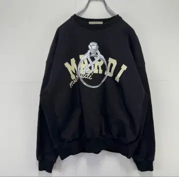 Mardi Mercredi 블랙 맨투맨 반지 패턴 레어 트레이닝복