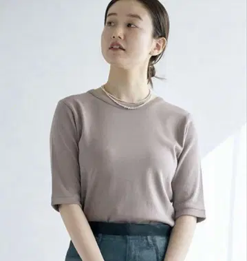 2024 SS IENA 코튼 플라이스 하프 슬리브 풀오버