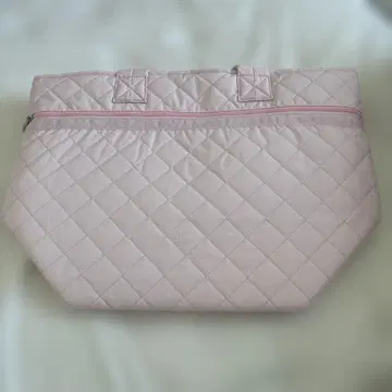 핑크 퀼팅 토트백