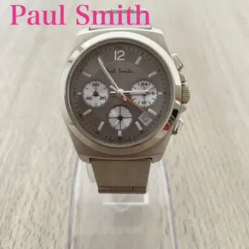 새상품급 Paul Smith 손목시계 크로노그래프 파이널 아이즈 실버