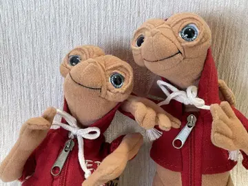 초기 E.T. 봉제 인형 후드 부착, 택 포함 2개 세트