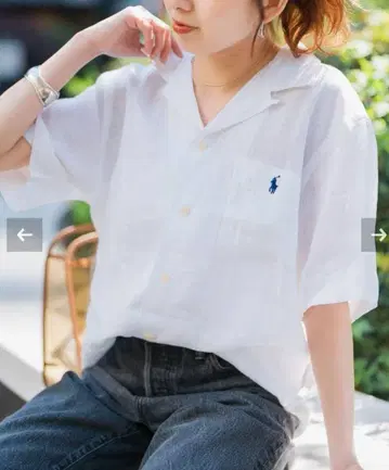 스픽 앤 스팬 랄프 로렌 숏 슬리브 셔츠 화이트