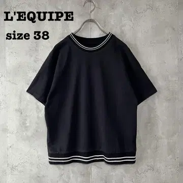 L'EQUIPE 레킵 반팔 티셔츠 블랙 사이즈 38 일본제