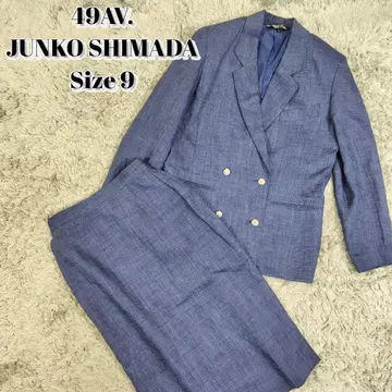 49AV. 린넨 수트 셋업 스커트 더블 브레스트
