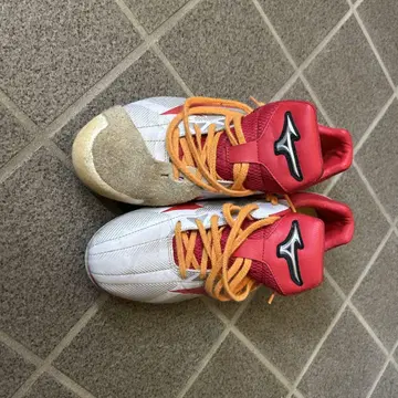 Mizuno 야구 신발 화이트/레드