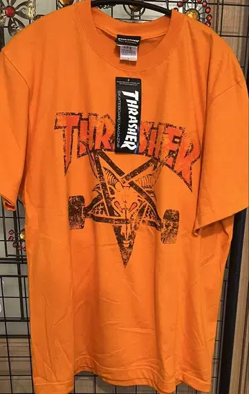 트레셔 THRASHER 서핑 스케이트 티셔츠 남성용 L