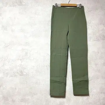 엔리카마이 빅 사이즈 이탈리아제 슬랙스 그린 계열 턱 LL
