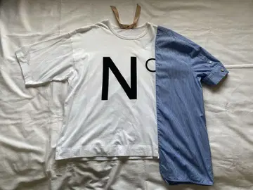 N21 반팔 티셔츠 화이트/블루