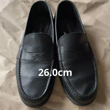 ROCKPORT 블랙 가죽 로퍼 26cm