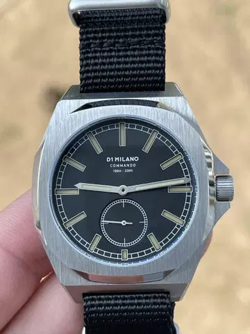 DI MILANO COMMANDO 손목시계 100m 방수 블랙 블루