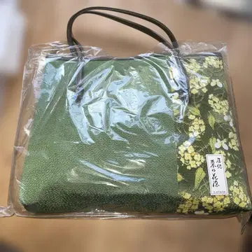 일본 의류용 토트백 C-KT9234 그린 컬러 꽃무늬
