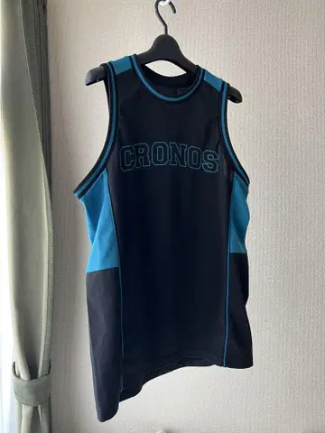 CRONOS 바스켓 탱크탑 S 사이즈 블랙/블루