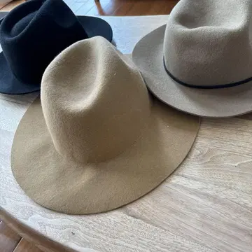 베이지 울 펠트 햇 58cm