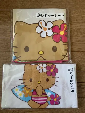 산리오 뽑기 제일복권 헬로키티 레저 시트 거즈 타월